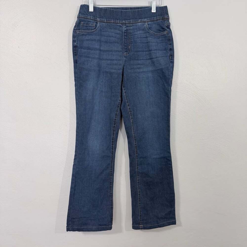 Denim & Company Jeans Size 10 Blue Pull On Stretch Denim